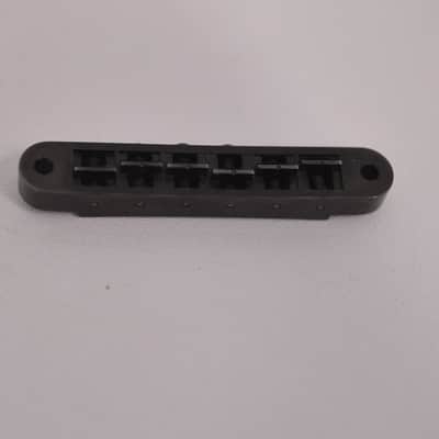 Gibson Nashville Tune-O-Matic Bridge BLACK Chrome Accessories Les Paul Custom Standard image 1