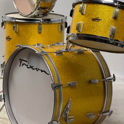 Trixon 20/13/16/5x14" 60's "Luxus" Outfit Drum Set - Gold Sparkle image 2
