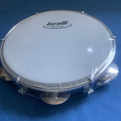 8" Brazilian Handmade Tambourine Pandeiro Milk Nylon Head 5 Pairs Jingles Inject Plastic Black Body image 2