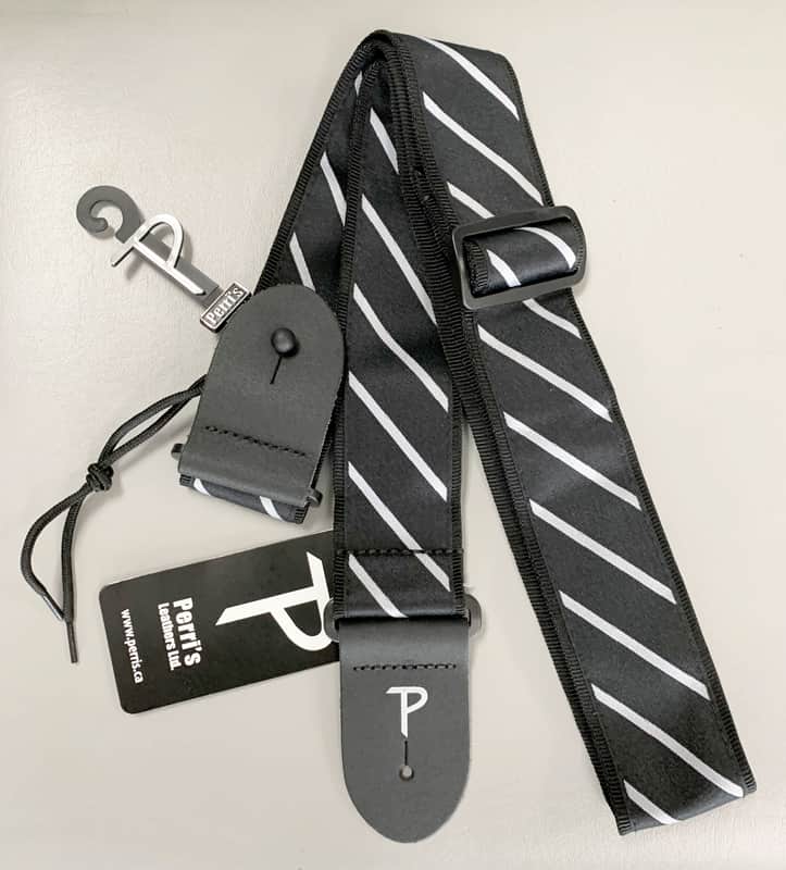 Black Guitar Strap, Perri’s Leathers Jacquard, Model TWS-7602 image 1