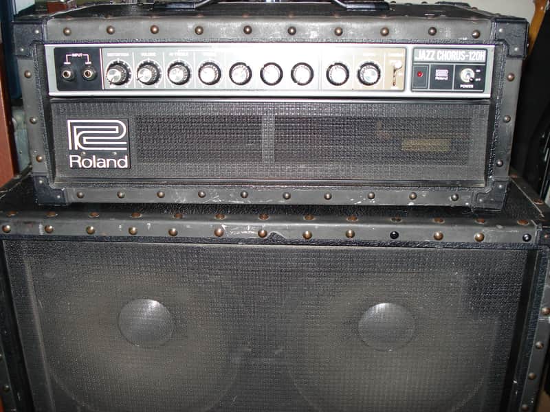 Roland Jazz Chorus 120 Head and ROland 4 by 12" speaker cabinet circa 1984 image 1