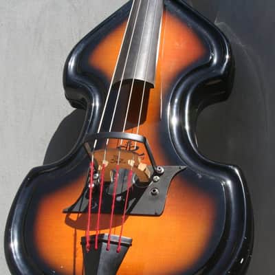 Ray Ramirez Baby Bass Early 2000s Mahogany Sunburst image 7