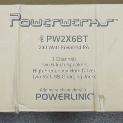 Powerwerks PW2X6BT 2-Way 200-Watt 3x6" Portable Bluetooth PA System 2010s - Black image 8