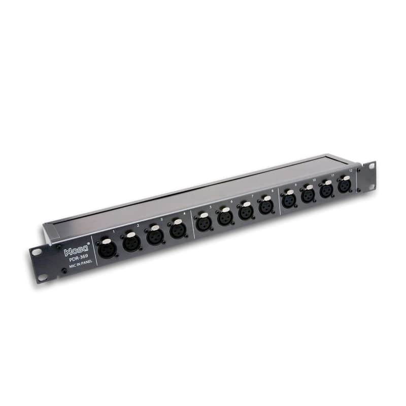 Hosa PDR-369 12-Point XLR3F to XLR3M Patch Bay image 1
