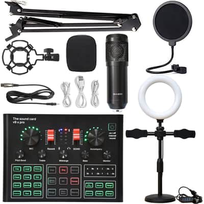 Sound Card Full Set Of Condenser Wireless Microphone Suit Bm800 Microphone image 9