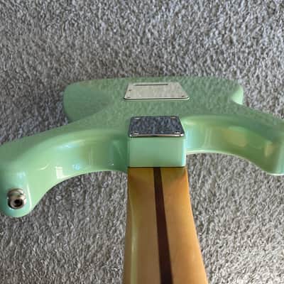 Fender Player Stratocaster 2018 MIM Surf Pearl Green Maple FB Modified Guitar image 11
