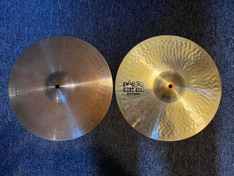 Used Paiste Giant Beat 14" Hi Hats T-810g B-1040g w/ video demo of actual cymbal for sale image 1