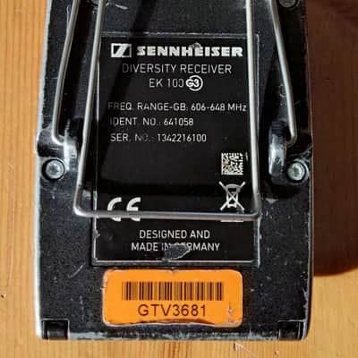 Sennheiser EK100 G3 Diversity Receiver - GB 606-648 MHz (for EW100 G3 System) image 6