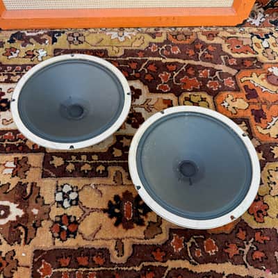 Pair Vintage 1960s WEM Watkins Vox AC10 AC4 Elac Alnico 10N/94 8ohm 10" Speaker image 6