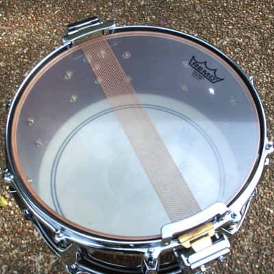 Vintage 1987 Yamaha Recording Custom Snare Drum Birch 14X6 Cherry wood SD096 image 6