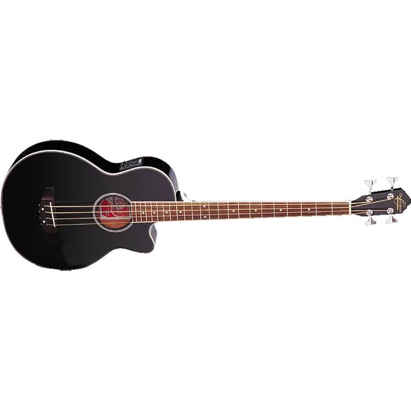 Oscar Schmidt OB100-B Acoustic/Electric Bass Black image 1