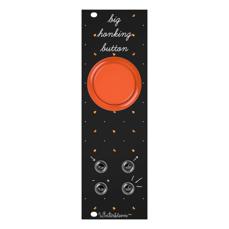 Winterbloom Big Honking Button Eurorack Sample Trigger Module (Black/Orange) (B-stock) image 1