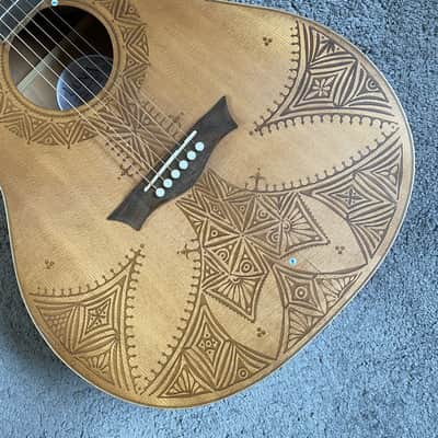 Luna 40 Inch Acoustic Guitar, Red Pine Top Body, Rosewood Fingerboard Neck image 5