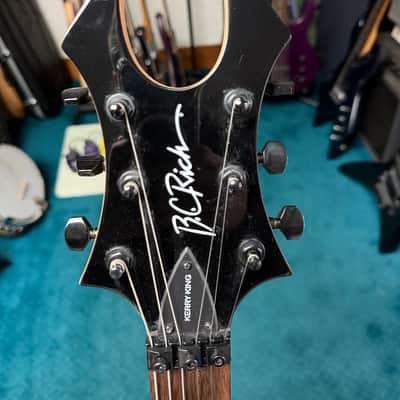 B.C. Rich Kerry King Wartribe 2 Warlock KKW2TO Onyx with Tribal Fire Graphic image 2