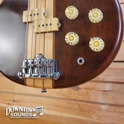 1981 Vantage VP-710B "Double P-Bass" with Vantage Hard Case - Natural, 9lbs 10oz image 4