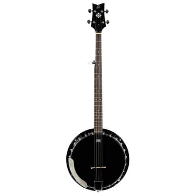 Ortega Guitars OBJ250-SBK Raven Series 5-String Banjo - Black - Open Box image 2