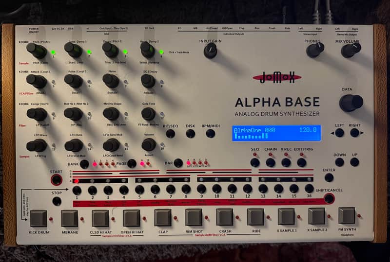 JoMox Alpha Base Analog Drum Synthesizer 2017 - Present - White / Natural image 1