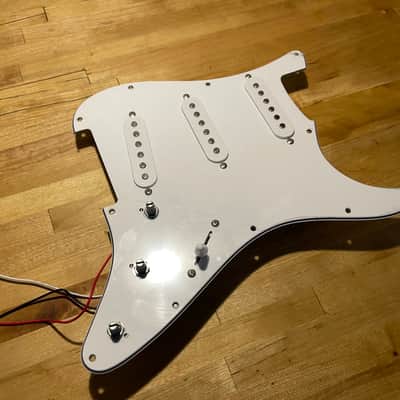 Loaded Strat Style Pickguard- White **FREE Shipping** image 2