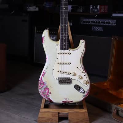 Fender Custom shop‘60 Stratocaster Heavy Relic Olympic White over Paisley 2016 image 2