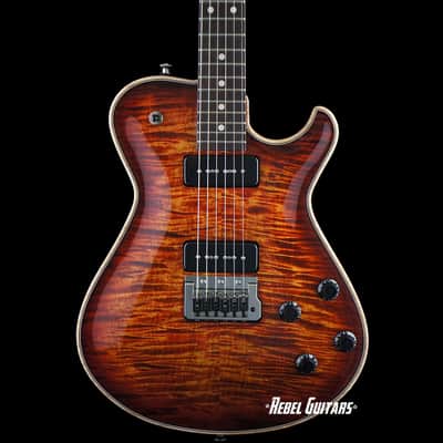 Knaggs Guitars Kenai Trem P2 in Fire Burst with T1 Flame Maple Top & Lollar P90s image 1
