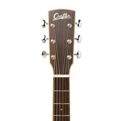 Crafter ES-MAHO DCE NAT ES Series Dreadnought Cutaway Solid Sitka Spruce Top Mahogany Neck 6-String Acoustic-Electric Guitar w/Gig Bag image 7