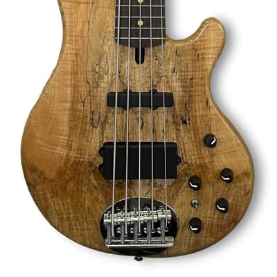 LAKLAND Skyline 55-02 Deluxe Bass, 5-String - Spalted Maple Top, Natural Gloss image 2