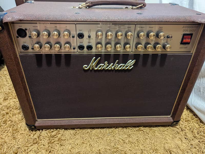 Immagine Marshall Acoustic Soloist AS80R 2-Channel 80-Watt 2x10" Acoustic Guitar Combo 1994 - 1999 - Brown - 1