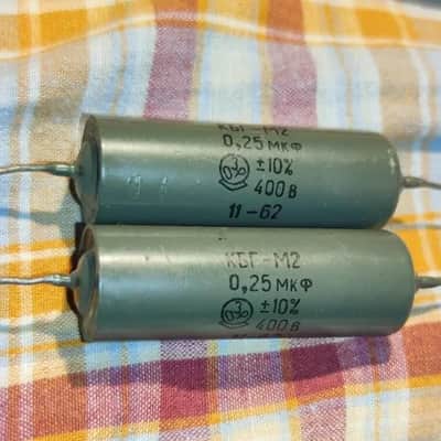 0.25uF 400V  pio Audio capacitors ussr  NOS MATCHED PAIR KBG-M2 image 8