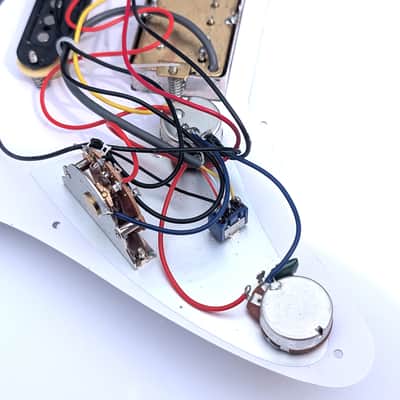 Hot Texas Blues loaded alnico V SSH Stagger Poles pickguard complete kit wired. image 7