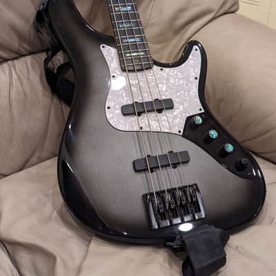 Kiesel Custom JB-4 Jazz Bass - Silverburst w/ Hipshot D-Tuner and Active Pre-Amp image 1