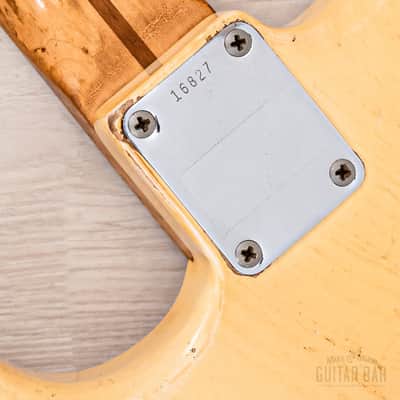1956 Fender Stratocaster Vintage Guitar One-Piece Ash, Blonde w/ V Neck & Tweed Case image 16