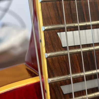 Epiphone Les Paul w/ Bigsby Transparent Red 1997 Electric Guitar image 7