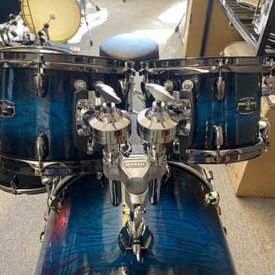Yamaha Live Custom Hybrid Oak UZU Ice Sunburst 4pc Drum Set image 6