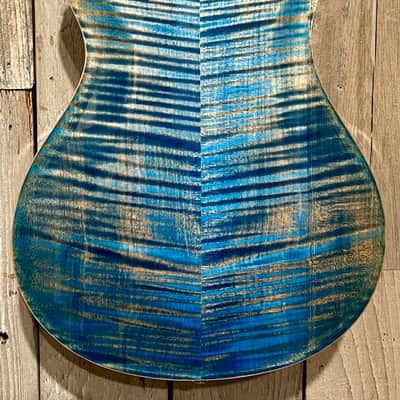 PRS Hollowbody II Piezo  Electric Guitar, Faded Blue Jean, Insane Flame, Help Support Small Business & Buy It Here ! image 8