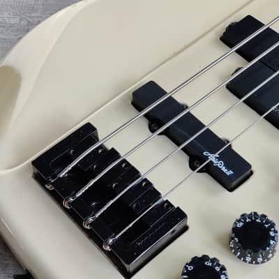1989 Kramer Japan 4-String Ripley-Style Bass (White) image 4
