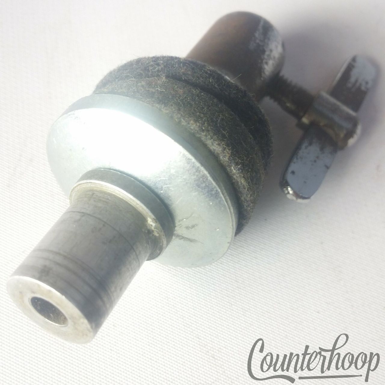 Slingerland Hi-Hat Stand Bell Clutch Chrome Vintage 60s Cymbal Holder Circle Rod — main photograph