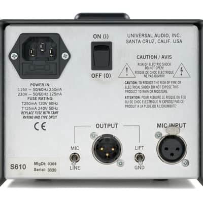 Universal Audio Solo / 610 Classic Tube Microphone Preamp / DI Box [USED] image 4