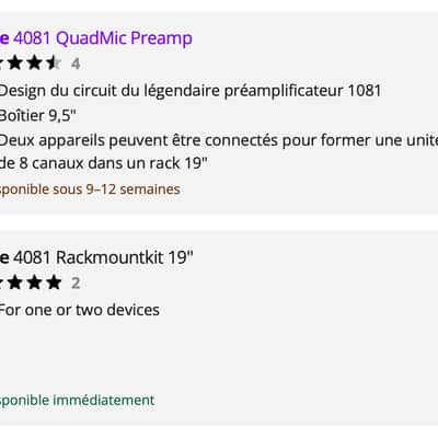 Sell - 4081 QuadMic Preamp + Optional ADC card + Rackmountkit image 2