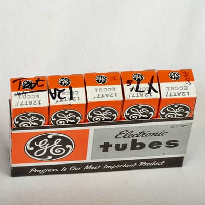 GE (General Electric) 12AT7 Sleeve (5) (4- GE's & one RCA) image 1
