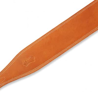 Levy's M17BDS-TAN Butter Double Stitch 2.5-inch Wide Garment Leather Guitar Strap image 3