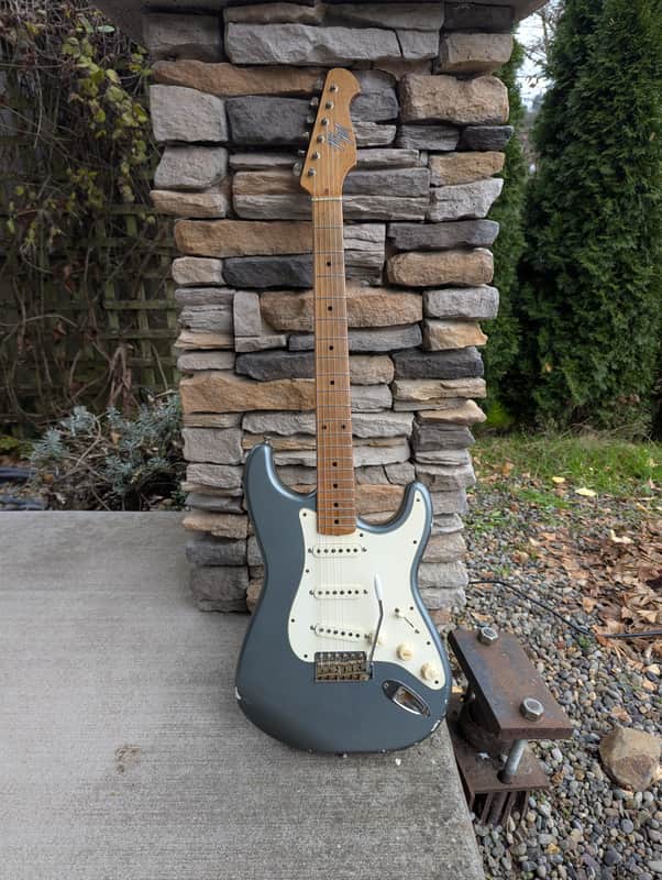 Mario Martin S Style Guitar- Metallic Charcoal Frost image 1