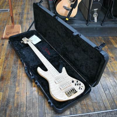 Fodera Artie Reynolds Signature Emperor 5 Elite 5-String Bass Maple Quilted w/Birdseye Maple Fingerboard, Hard Case image 9