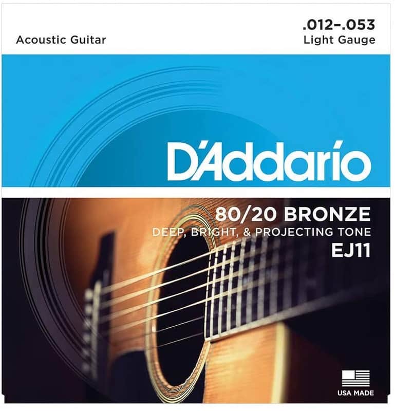 Immagine D'Addario EJ11 80/20 Bronze Light Gauge 12-53 Acoustic Guitar Strings - 1