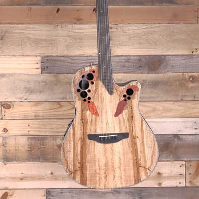 Ovation Celebrity Elite Plus CE44P Mid Cutaway Acoustic/Electric Guitar Natural image 4