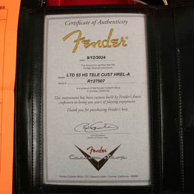 Fender Custom Shop Limited Edition '53 HS Telecaster Heavy Relic 1-Piece 2A Flame Quartersawn Maple Aged Black *On Hold image 13