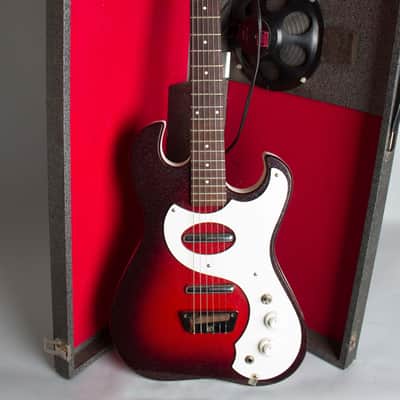 Silvertone Model 1457 Amp-In-Case Semi-Hollow Body Electric Guitar,  made by Danelectro,  c. 1964. image 2
