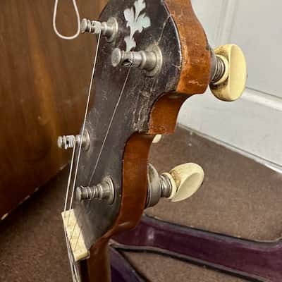 OLD Used Guckert Duplex 4 String Tenor Banjo 1922? w/ Hard Case Vintage Antique image 13