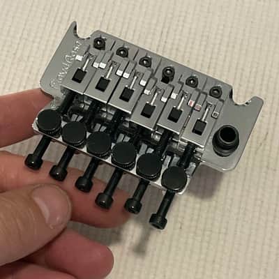 2000's Schaller Made in Germany Chrome Original Floyd Rose Tremolo Bridge & Arm Set, Brass Block image 9