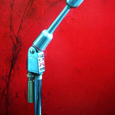 Vintage 1950's Turner 95D / 95 dynamic microphone Satin Chrome High Z harp mic w Switchcraft XLR cable adapter Shure Ampex image 5