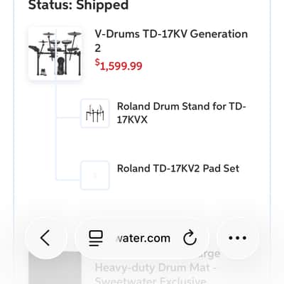 Roland TD-17KV2 gen 2 V-Drum Kit with Mesh Pads 2025- Black image 24